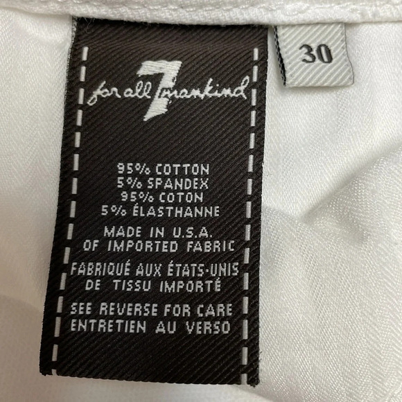 7 For All Mankind Kimmie Bootcut White Denim Jeans 30 - Picture 14 of 16